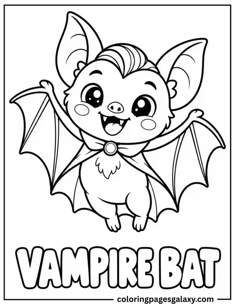 Vampire Bat Coloring Page