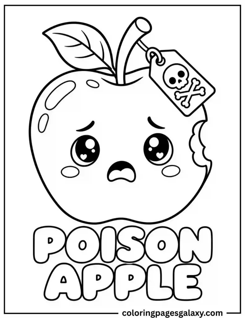 Worried Poison Apple Coloring Page